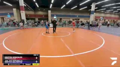 117 lbs Round 1 - Ashton Gonzales, Spartan Mat Club vs Adilaya Estudillo, Texas Style Wrestling Club