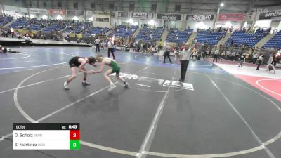 90 lbs Consi Of 16 #2 - Dublin Scholz, Bennett WC vs Solomon Martinez, Highland Middle School