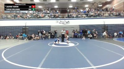 49 lbs Champ. Round 2 - Jasper Tarvin, Lakeland Wrestling Club vs Lukas Williams, Middleton Wrestling Club