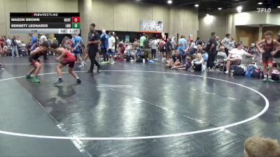 116 lbs Round 3 (6 Team) - Mason Brown, NC National Team Gold vs Bennett Leonards, Louisiana Mudbugs