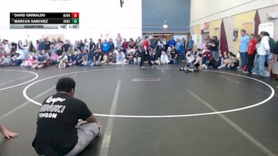 132 lbs Quarters - Marcus Sanchez, 208 Badgers Wrestling Club vs David Grimaldo, Husky Wrestling