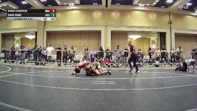 132 lbs Consi Of 8 #1 - Evan Cavazos, Immanuel vs Kaio Sims, Gold Rush Wr Ac
