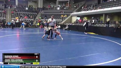 40 lbs 1st Place Match - Owen Williamson, Nebraska Wrestling Academy vs Hudson Kono, Moen Wrestling Academy