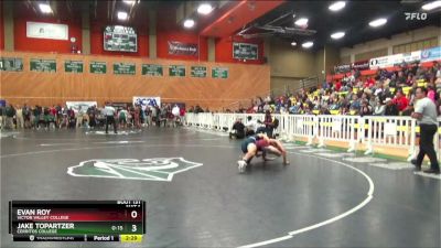 141 lbs Quarterfinal - Evan Roy, Victor Valley College vs Jake Topartzer, Cerritos College