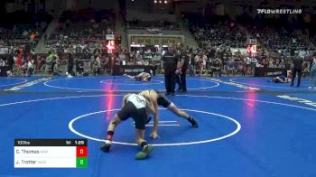 100 lbs Quarterfinal - Carson Thomas, Spatola Wrestling vs Jaxon Trotter, Keystone Kids
