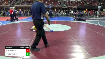 77 lbs Cons. Round 4 - Tucker Sanford, Williston Coyotes vs Lane Willson, Miles City Wrestling Club