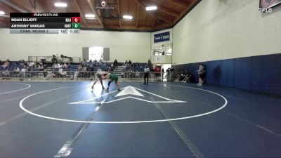 157 lbs Cons. Round 3 - Noah Elliott, Menlo NCAA vs Anthony Vargas, Unattached