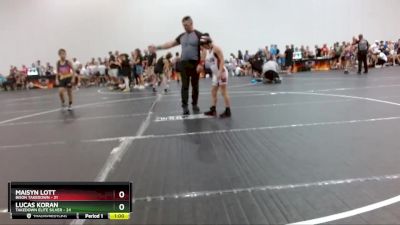 80 lbs Round 4 (8 Team) - Maisyn Lott, Bison Takedown vs Lucas Koran, Takedown Elite Silver