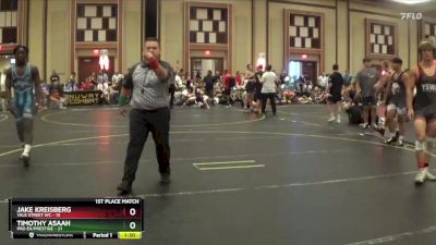 180 lbs Finals (8 Team) - Jake Kreisberg, Yale Street WC vs Timothy Asaah, Pro Ex/Prestige