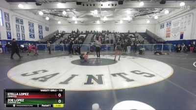 115 lbs Cons. Round 6 - Stella Lopez, Cerritos vs Zoe Lopez, Charter Oak