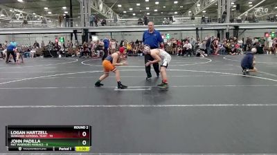 100 lbs Round 2 (4 Team) - Logan Hartzell, Warhawk National Team vs John Padilla, Mat Warriors Maniacs