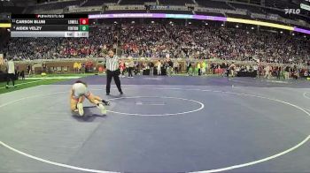D2-113 lbs Quarterfinal - Aiden Velzy, Fenton HS vs Carson Blum, Lowell HS