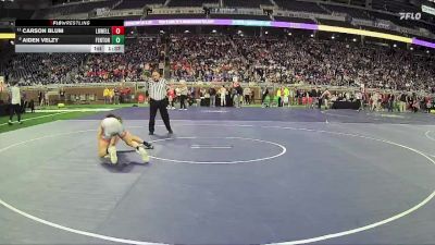 D2-113 lbs Quarterfinal - Aiden Velzy, Fenton HS vs Carson Blum, Lowell HS