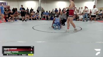 145 lbs Round 3 (4 Team) - Mason Horwat, TDWC vs Kennedy Thomas, #BradyStrong