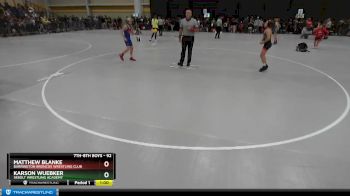 92 lbs Cons. Round 2 - Matthew Blanke, Barrington Broncos Wrestling Club vs Karson Wuebker, Sebolt Wrestling Academy