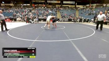 5A - 285 lbs 1st Place Match - Rykan Carver, Tecumseh-Shawnee Heights vs Stephen Carroll, Overland Park-St. Thomas Aquinas