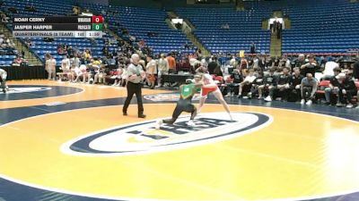 165 lbs Quarterfinals (8 Team) - Noah Cerny, Woodstock (Marian) vs Jasper Harper, New Lenox (Providence Catholic)