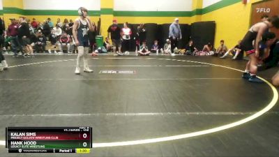 105 lbs Quarterfinal - Kalan Sims, Project Goliath Wrestling Club vs Hank Hood, Legacy Elite Wrestling