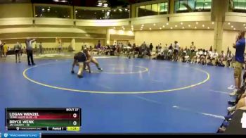 195 lbs Round 6 (10 Team) - Bryce Wenk, Jay County vs Logan Wenzel, Terre Haute Blue