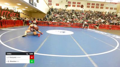 215 lbs Round Of 16 - Jerameel Vazquez, Hampden Charter East vs Quinn Bowles, Boston Latin