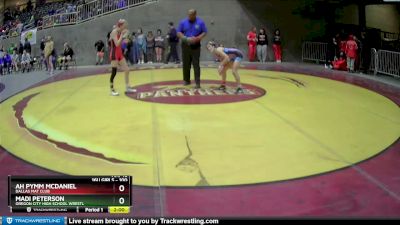 100 lbs Semifinal - Ah Pymm McDaniel, Dallas Mat Club vs Madi Peterson, Oregon City High School Wrestl