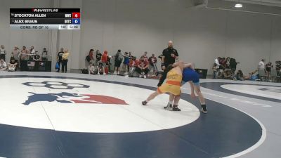61 kg Cons. Rd Of 16 - Stockton Allen, Mustang Wrestling Club vs Alex Braun, Oklahoma Regional Training Center