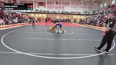 157 lbs Semifinals (8 Team) - Cruz Mota, Sussex Central H S vs Miguel Sigaran, Caesar Rodney H S