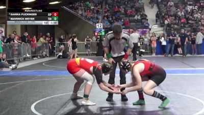 140 lbs Quarterfinal - Maverick Weyer, Tonganoxie vs Danika Flickinger, South Central Punisher