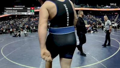 3A 285 lbs Champ. Round 1 - Donnie Hebenstreit, Smoky Mountain High School vs Bryson Ellis, West Rowan High School