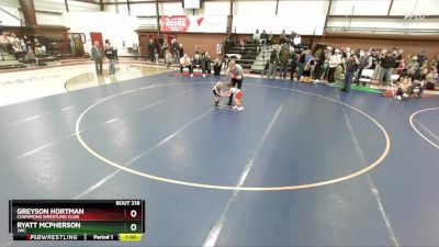 36 lbs Cons. Semi - Greyson Hortman, Champions Wrestling Club vs Ryatt Mcpherson, JWC