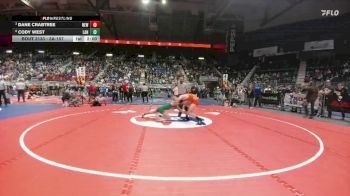 3A-157 lbs Quarterfinal - Dane Crabtree, Newcastle vs Cody West, Lander Valley