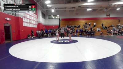 132 lbs 2nd Place - Audrey Shaw, Bedford vs Claire Thurlow, Exeter