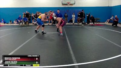 285 lbs Cons. Round 4 - Jason Block, Loyola-Blakefield vs Rocco Csontos, Boys` Latin School