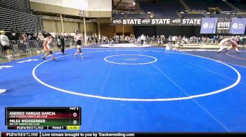 120 lbs Champ. Round 2 - Miles Weisgerber, Big Cat Wrestling Club vs Andres Vargas Garcia, Lake Stevens Wrestling Club