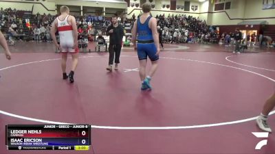 Junior-8 lbs Round 1 - Ledger Nehls, Caveman vs Isaac Ericson, Waukon Indian Wrestling