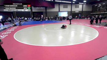 106 lbs Quarterfinal - Chaz Marone, Fort Worth Chisholm Trail vs Zyair Gonzales, Amarillo Caprock