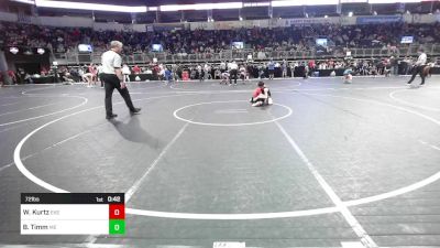 72 lbs Quarterfinal - Willie Kurtz, East Kansas Eagles vs Bexton Timm, Moyer Elite