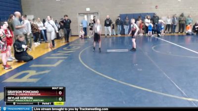 58-63 lbs Round 3 - Skylar Horton, Mount Vernon Pitbulls Wrestling vs Grayson Ponciano, Orting Jr. Cardinals Wrestling