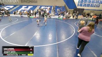43-44 lbs Round 1 - Emmett Smith, Warrior Wrestling Club vs Colt Steers, Roy Wrestling Club