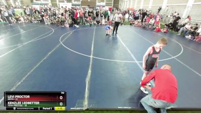 70 lbs Quarterfinals (8 Team) - Kenzlee Ledbetter, Team Prestige vs Levi Proctor, Delta