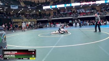 135 lbs Semifinal - Logan Beck, Valdez High School vs Jaxson Young, Nikiski High School