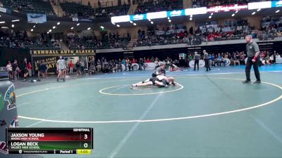 135 lbs Semifinal - Logan Beck, Valdez High School vs Jaxson Young, Nikiski High School