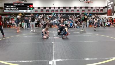 60 lbs Quarterfinal - Dain Carley, Cobra Wrestling Club vs Owen Franklin, Grizzlies Wrestling Club