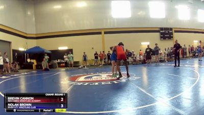 150 lbs Champ. Round 1 - Brevin Cannon, Red Cobra Wrestling Academy vs Nolan Brown, River City Wrestling Club