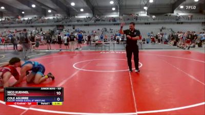 157 lbs Champ. Round 2 - Nico Kuehnel, Missouri vs Cole Aguirre, Collum Trained School Of Wrestling