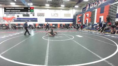 144 lbs Cons. Semi - Sebastian Rodriguez, Palm Desert vs Arno Vardanyan, Birmingham Charter