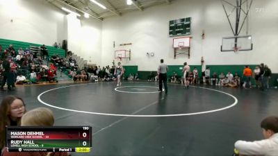 190 lbs Mason Dehmel, Worland High School vs Rudy Hall, Lovell High School