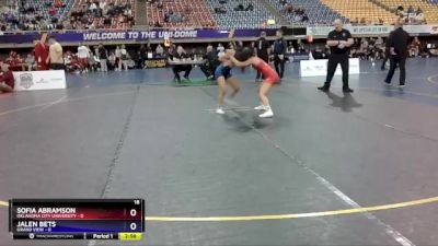 101 lbs 2nd Wrestleback (16 Team) - Jalen Bets, Grand View vs Sofia Abramson, Oklahoma City University