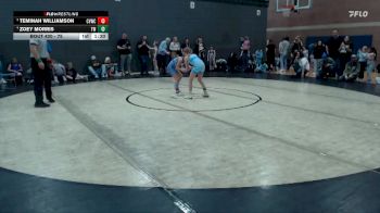 75 lbs Cons. Semi - Zoey Morris, TW Wrestling vs Teminah Williamson, Clearwater Valley Wrestling Club