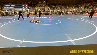 60 lbs 5th Place - Laken Peterpaul, Chickasha Wrestling vs Raylee Dawes, Keystone Wrestling Club